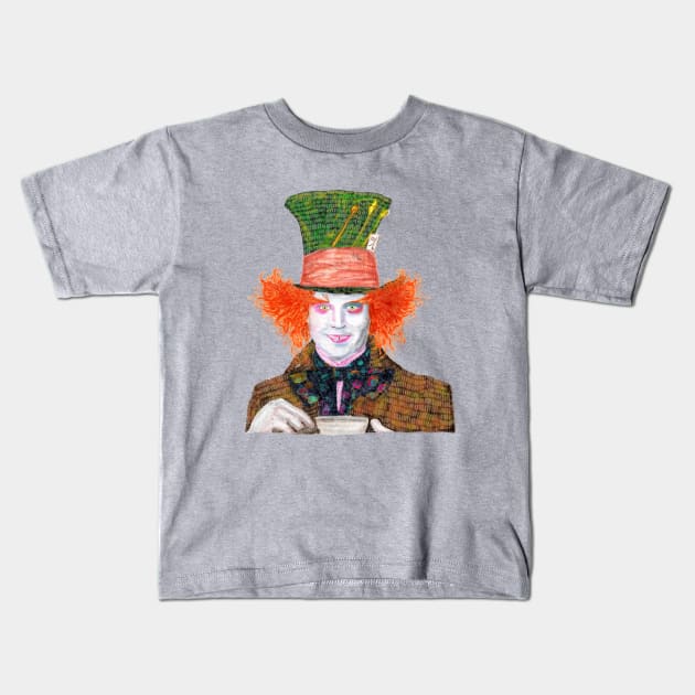 We're all mad here Kids T-Shirt by wakkala